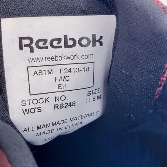 Reebok Composite Toe Work ULTK Lace Up Shoes Women's Size 11.5 Red & Black - Picture 12 of 13